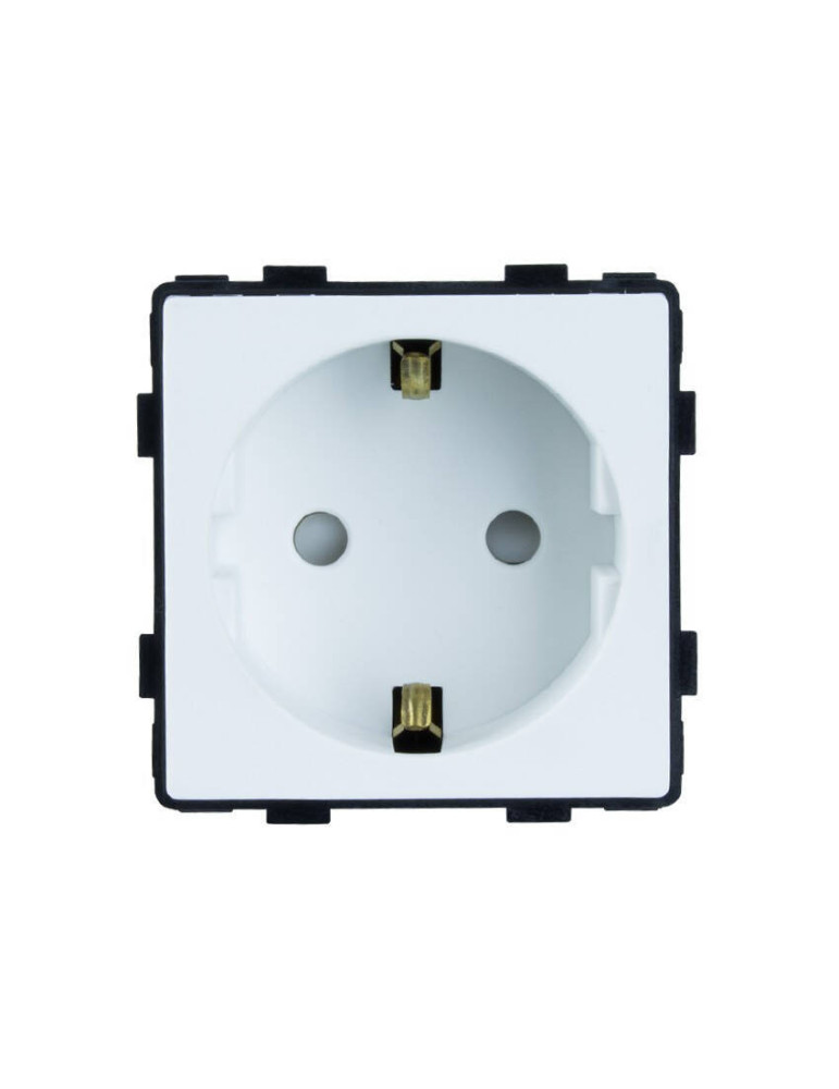 Prise Type F Schuko avec Plaque Crystal Modern