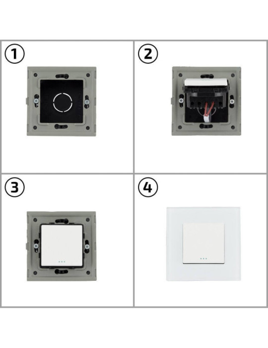 Prise Type F Schuko avec Plaque Crystal Modern