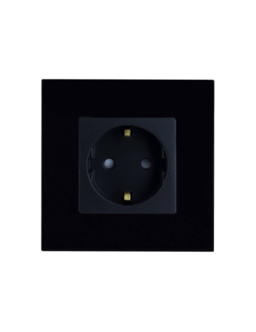 Prise Type F Schuko avec Plaque Crystal Modern