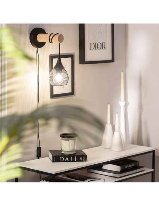 Lampe Murale Bois et Métal Monah