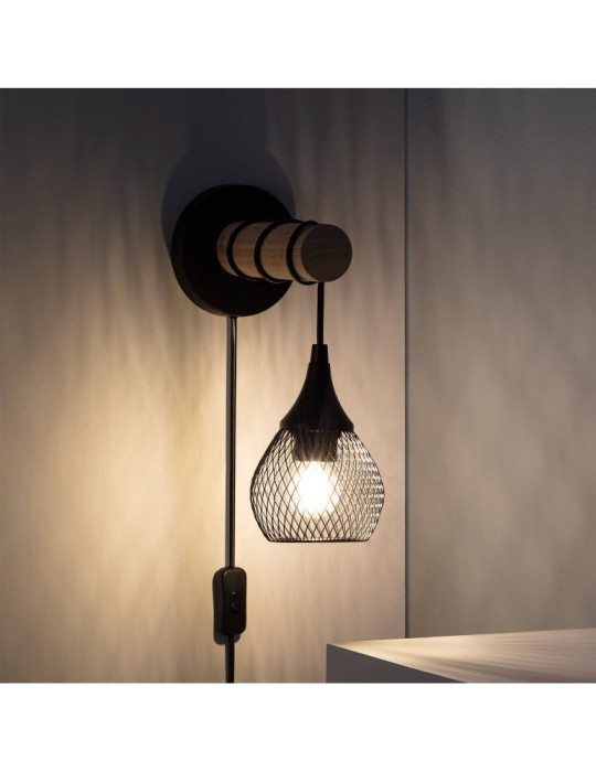 Lampe Murale Bois et Métal Monah