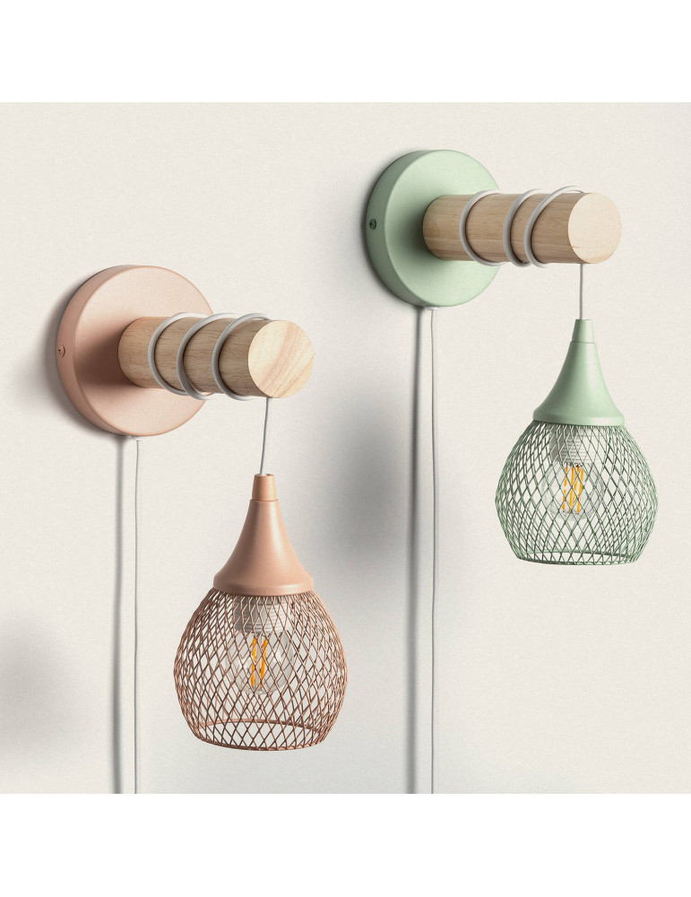 Lampe Murale Bois et Métal Monah