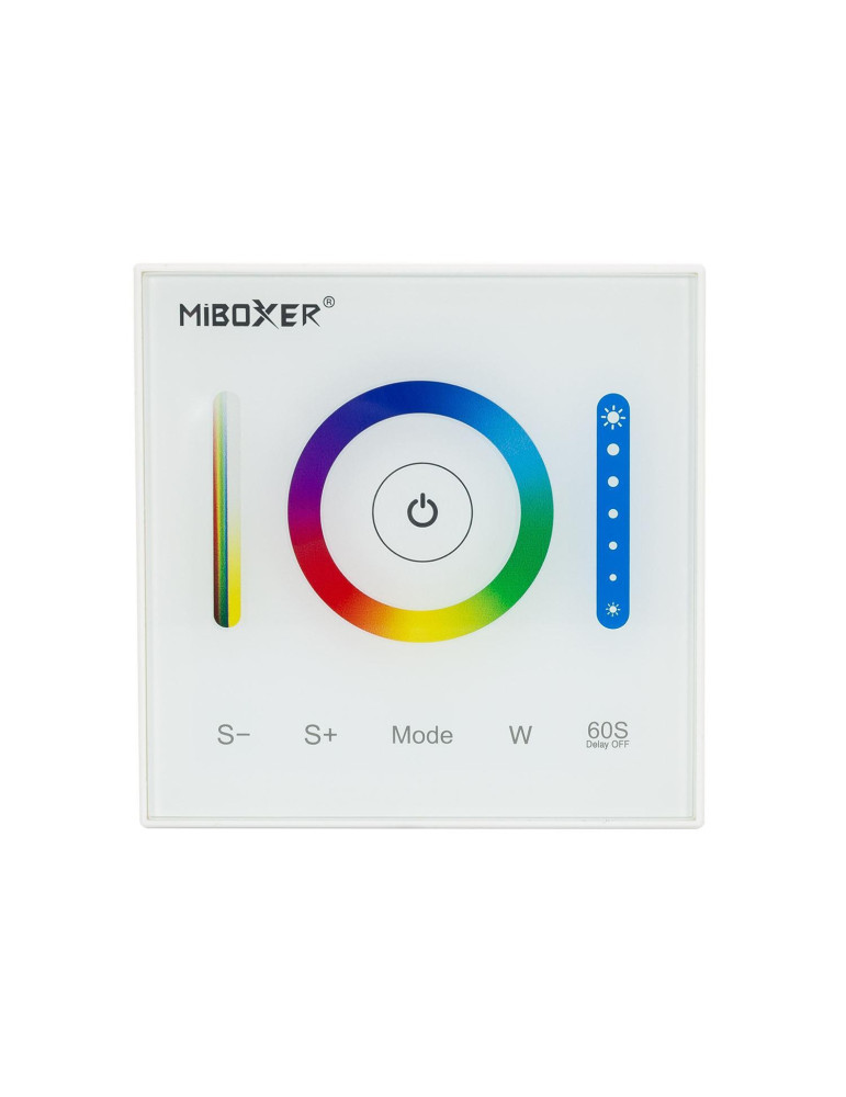 Contrôleur Variateur Mural Tactile LED RGB/RGBW/RGB+CCT 12/24 V DC RF MiBoxer P3
