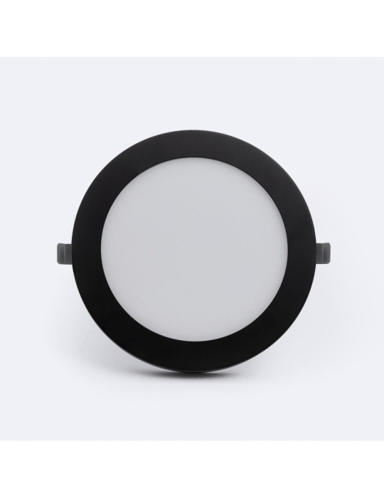 Dalle LED 18W CCT Sélectionnable Ronde Coupe Ajustable Ø75-210 mm avec Cadre Aluminium