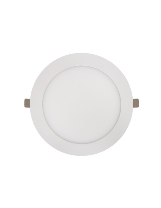 Dalle LED 18W CCT Sélectionnable Ronde Coupe Ajustable Ø75-210 mm avec Cadre Aluminium
