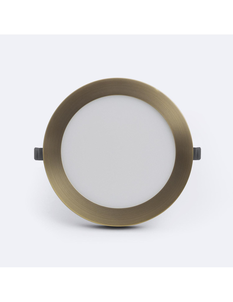 Dalle LED 18W CCT Sélectionnable Ronde Coupe Ajustable Ø75-210 mm avec Cadre Aluminium