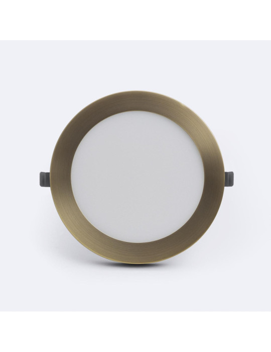 Dalle LED 18W CCT Sélectionnable Ronde Coupe Ajustable Ø75-210 mm avec Cadre Aluminium