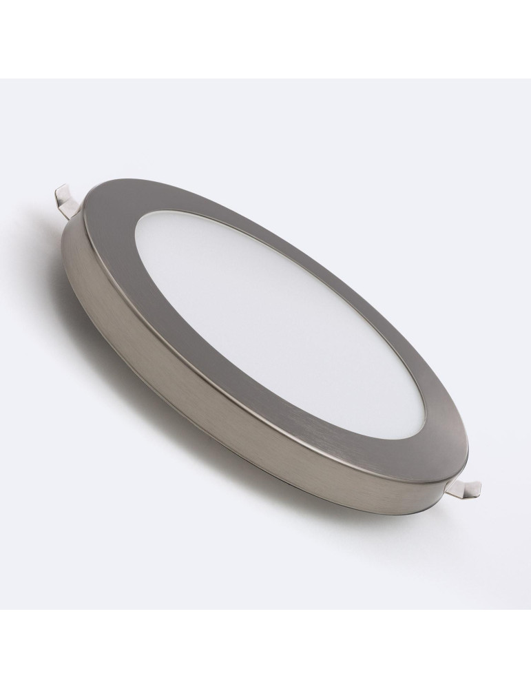 Dalle LED 18W CCT Sélectionnable Ronde Coupe Ajustable Ø75-210 mm avec Cadre Aluminium