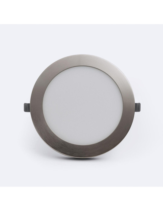 Dalle LED 18W CCT Sélectionnable Ronde Coupe Ajustable Ø75-210 mm avec Cadre Aluminium