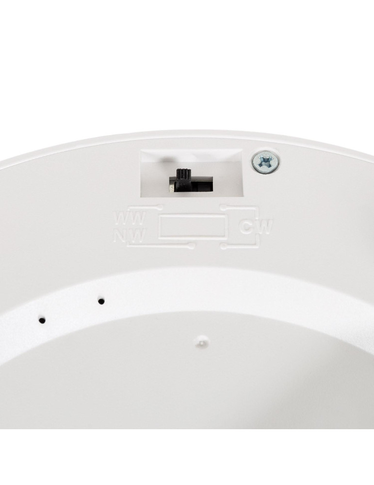 Dalle LED 18W CCT Sélectionnable Ronde Coupe Ajustable Ø75-210 mm avec Cadre Aluminium