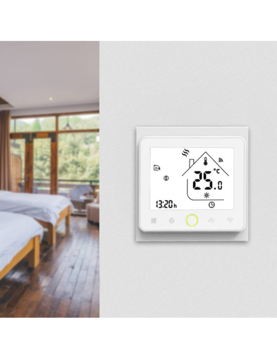 Thermostat WiFi Programmable Blanc pour Chauffage