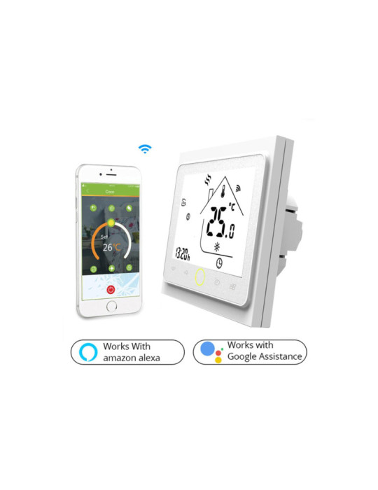 Thermostat WiFi Programmable Blanc pour Chauffage