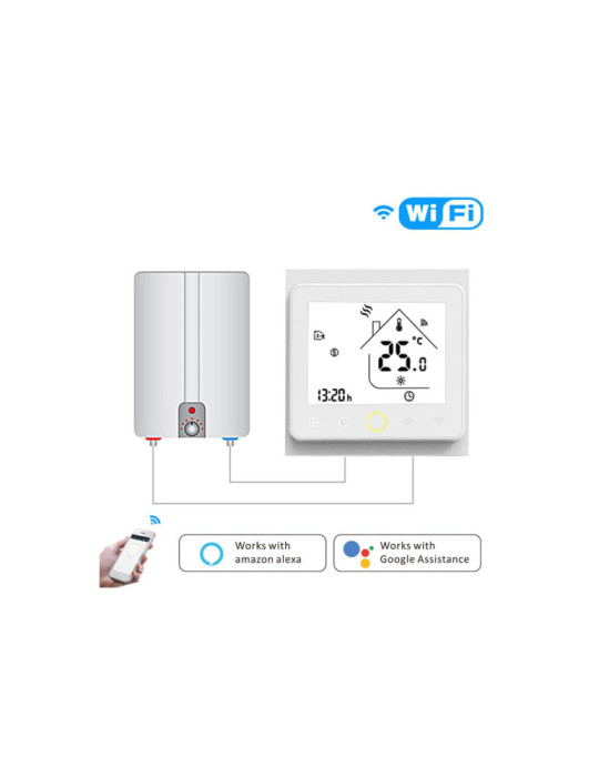 Thermostat WiFi Programmable Blanc pour Chauffage