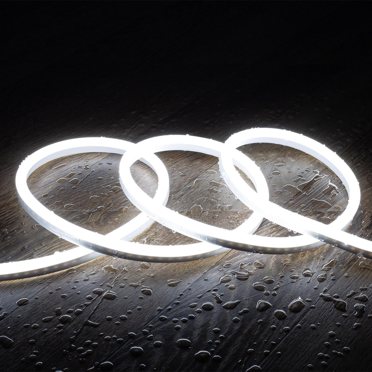 Ruban Néon LED Dimmable 220V SFLEX8 IP65 coupe tous les 100cm 4 m Blanc froid