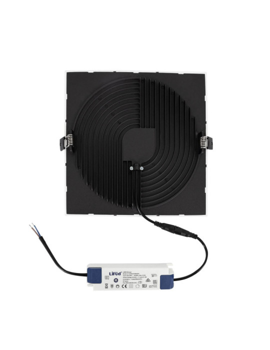 Dalle LED 30W Carrée High Lumen LIFUD Coupe Ø 200 mm