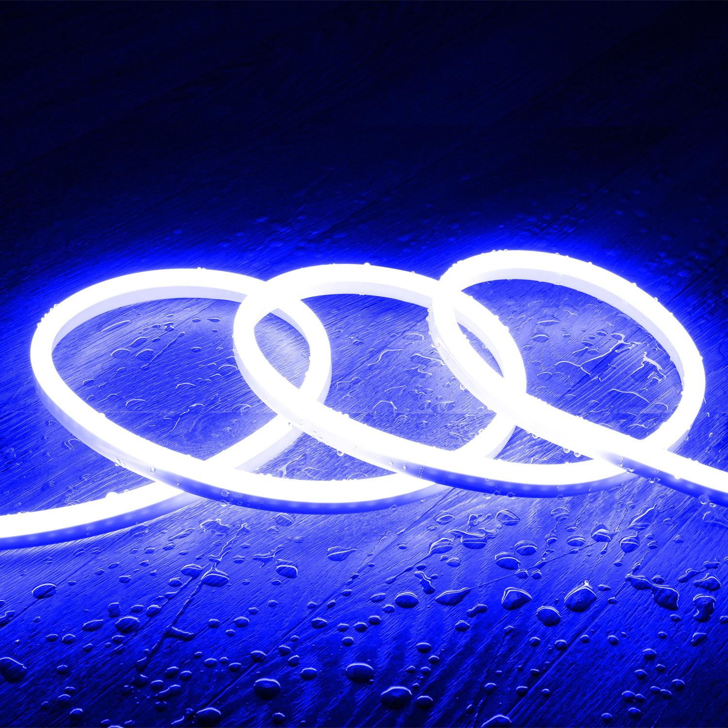 Ruban Néon LED Dimmable 220V SFLEX8 IP65 coupe tous les 100cm 2 m Bleu