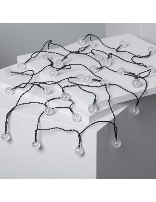 Guirnalda SnowFlakeBalls LED con Cargador Solar Guirnalda SnowFlakeBalls LED con Cargador Solar