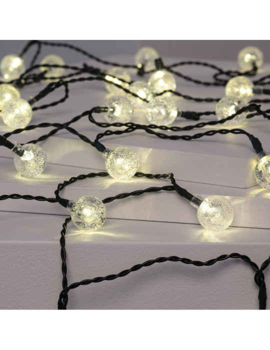 Guirnalda SnowFlakeBalls LED con Cargador Solar
