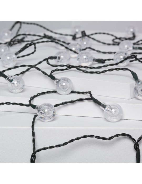 Guirnalda SnowFlakeBalls LED con Cargador Solar