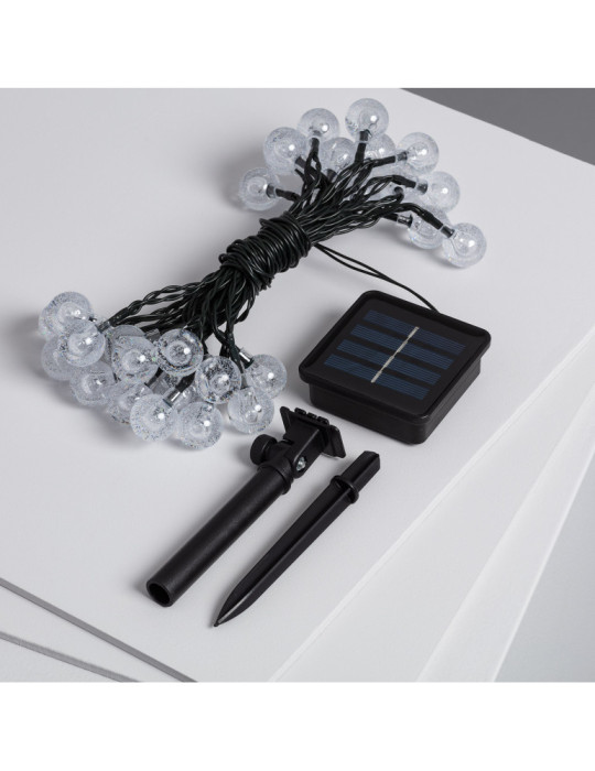 Guirnalda SnowFlakeBalls LED con Cargador Solar