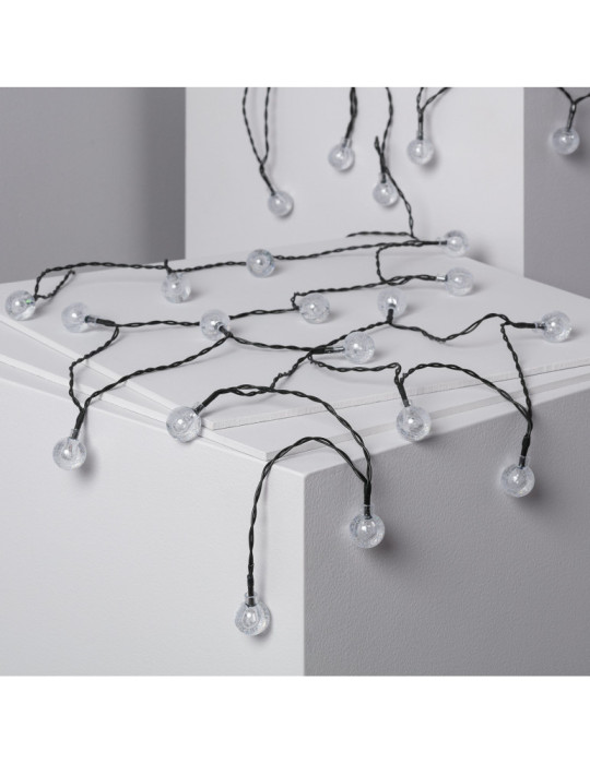 Guirnalda SnowFlakeBalls LED con Cargador Solar Guirnalda SnowFlakeBalls LED con Cargador Solar