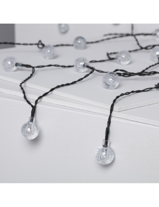 Guirnalda SnowFlakeBalls LED con Cargador Solar