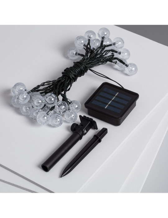 Guirnalda SnowFlakeBalls LED con Cargador Solar