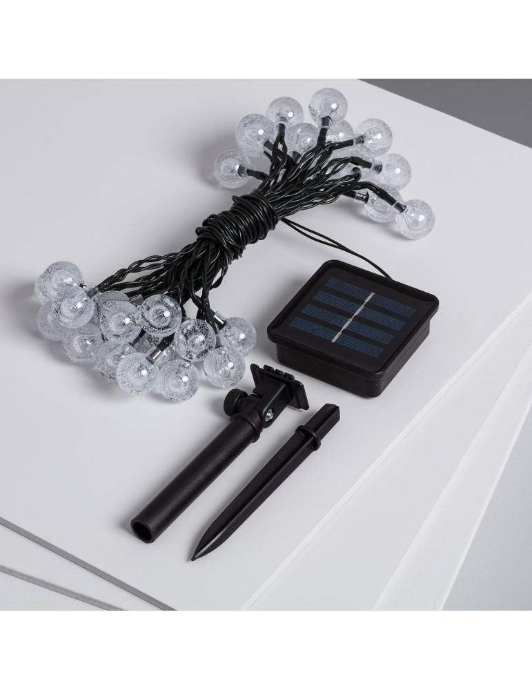 Guirnalda SnowFlakeBalls LED con Cargador Solar