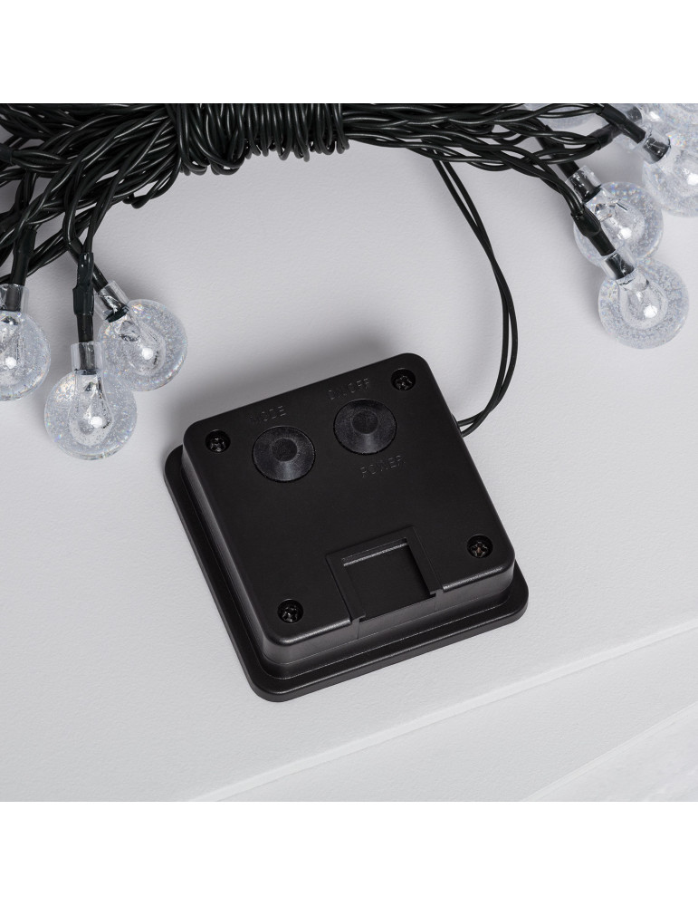 Guirnalda SnowFlakeBalls LED con Cargador Solar