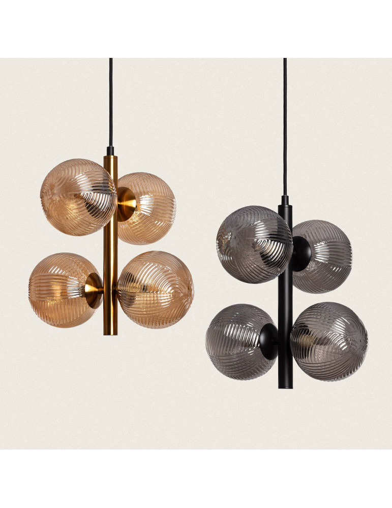 Suspension Métal et Verre Dayla