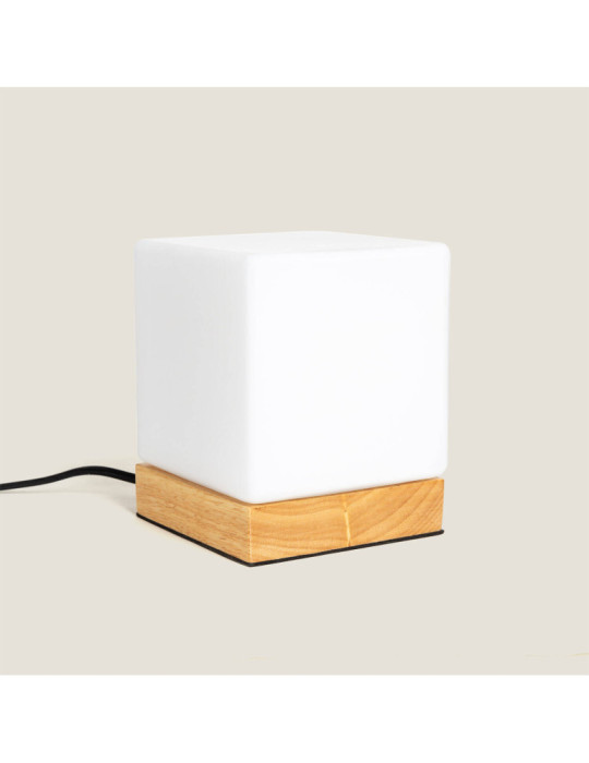 Lampe à Poser Bois et Verre Retilles