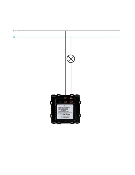 Interruptor Detector de Movimiento IR con Marco PC Modern