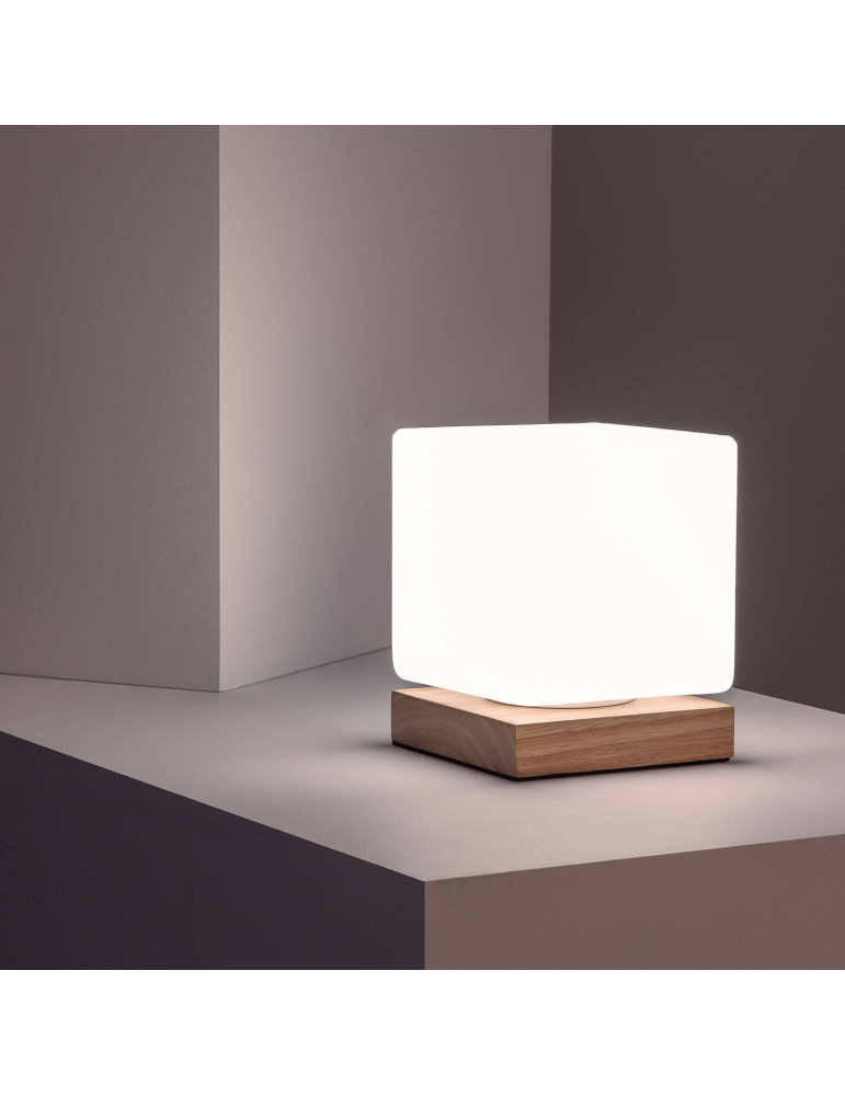 Lampe à Poser Bois et Verre Retilles