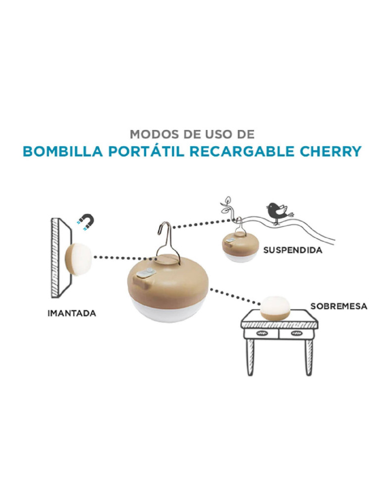 Lampe Portable LED Cherry Bulb Battery 9W
