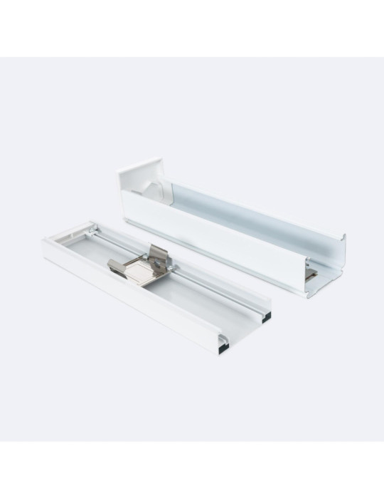 Rail Aluminium de Fin avec Embellisseur pour Barre Linéaire LED 25cm Trunking Easy Line LEDNIX