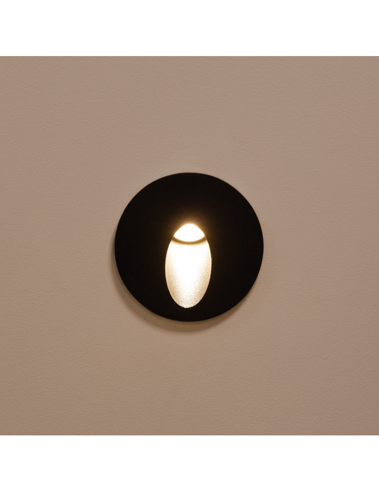 Aplique de Pared LED Boiler IP65 3W Negro