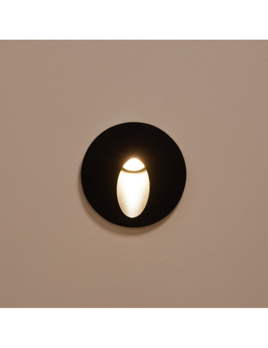 Aplique de Pared LED Boiler IP65 3W Negro Aplique de Pared LED Boiler IP65 3W Negro