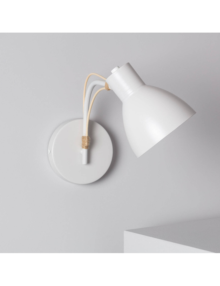 Lampe Murale Orientable Bois et Métal Cubal