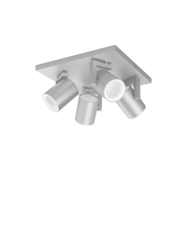 Plafonnier LED RGBW White Color Argenta 4 Spots 4x6W PHILIPS Hue