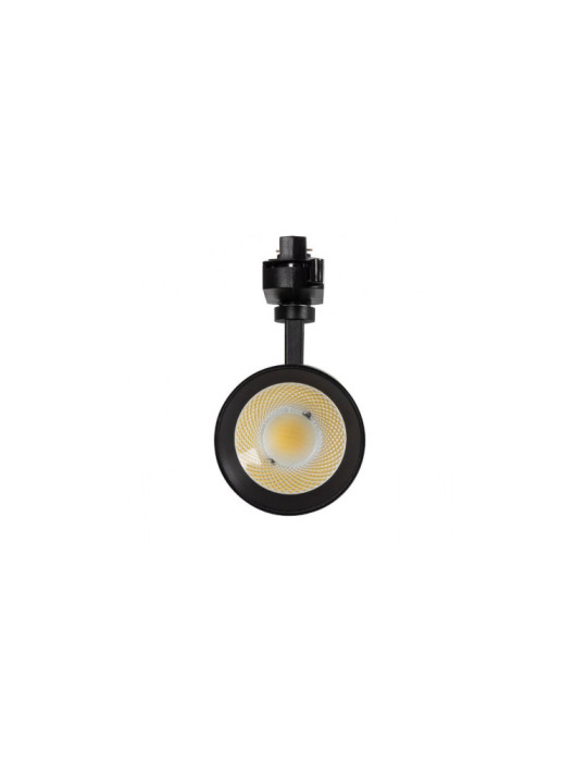 Spot LED sur Rail Monophasé 30W Mallet Dimmable Noir