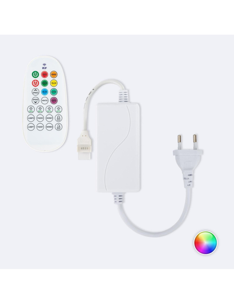 Contrôleur pour Ruban LED RGB 220V AC SMD Silicone FLEX avec Télécommande RF Contrôleur pour Ruban LED RGB 220V AC SMD Silicone FLEX avec Télécommande RF