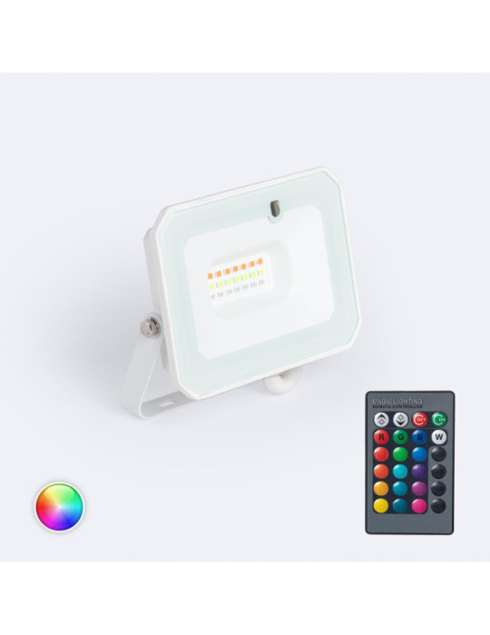 Projecteur LED 20W IP65 RGBW avec Télécommande IR