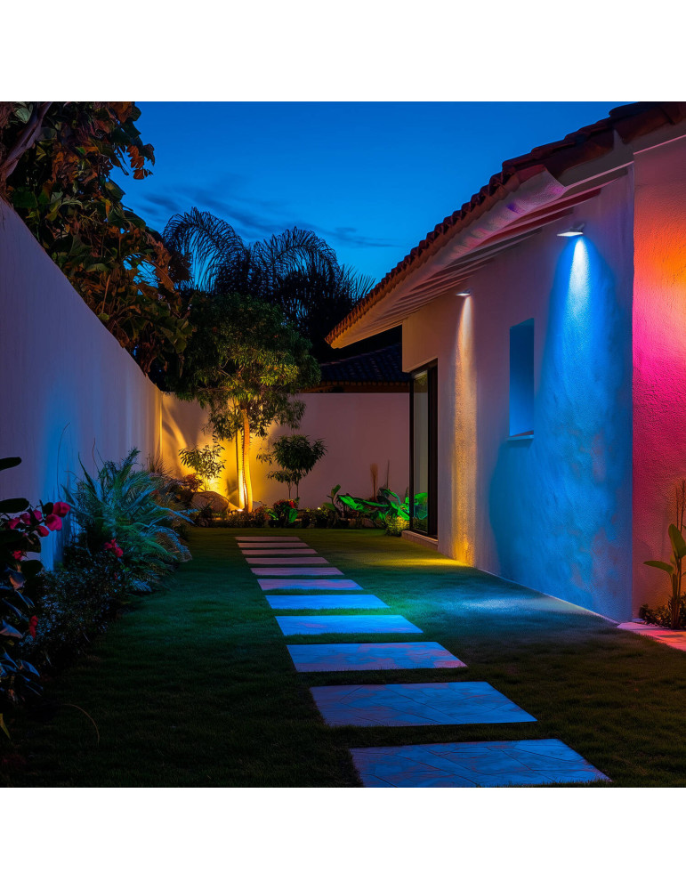 Projecteur LED 20W IP65 RGBW avec Télécommande IR