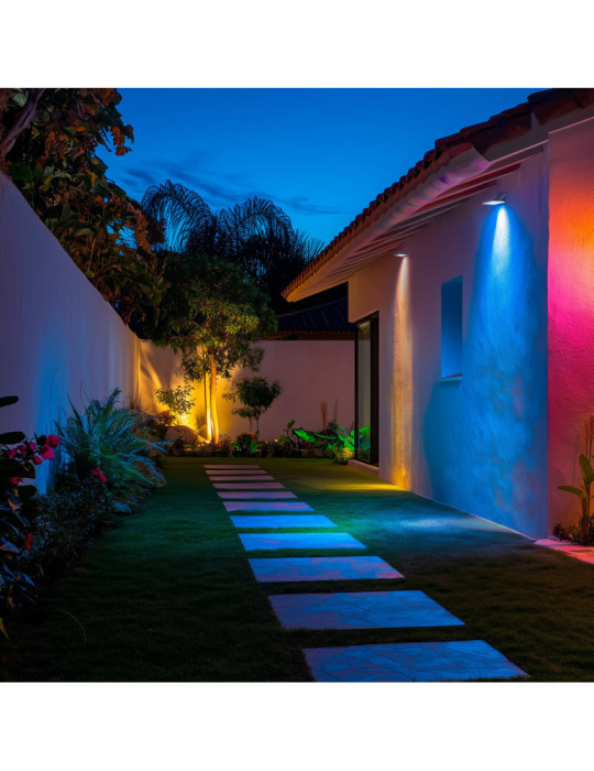 Projecteur LED 20W IP65 RGBW avec Télécommande IR