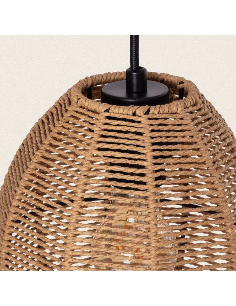 Suspension Papier Tressé Mahali 3 Spots ILUZZIA