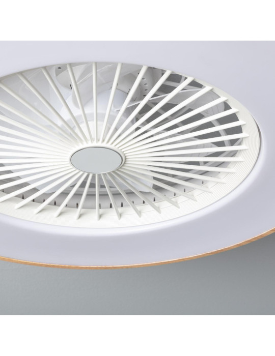 Ventilateur de Plafond Silencieux Dhalia Bois 58cm Moteur DC