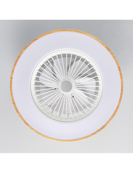 Ventilateur de Plafond Silencieux Dhalia Bois 58cm Moteur DC