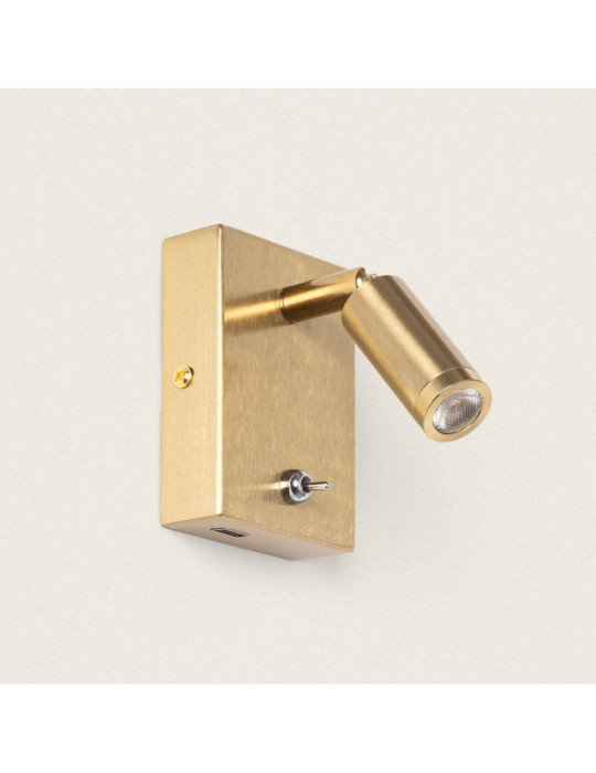 Lampe Murale LED 2.5W Métal avec Port USB Douglas