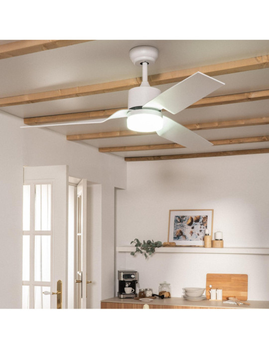 Ventilateur de plafond Silencieux Minimal Blanc 132cm Moteur DC