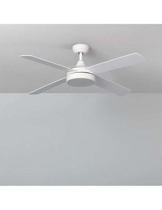 Ventilateur de Plafond Silencieux Timor Blanc 132cm Moteur DC
